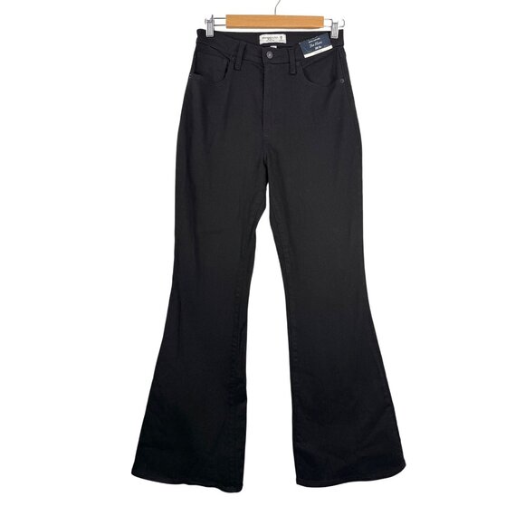Abercrombie Fitch flare ultra high rise curve love jeans black 90s sz 28